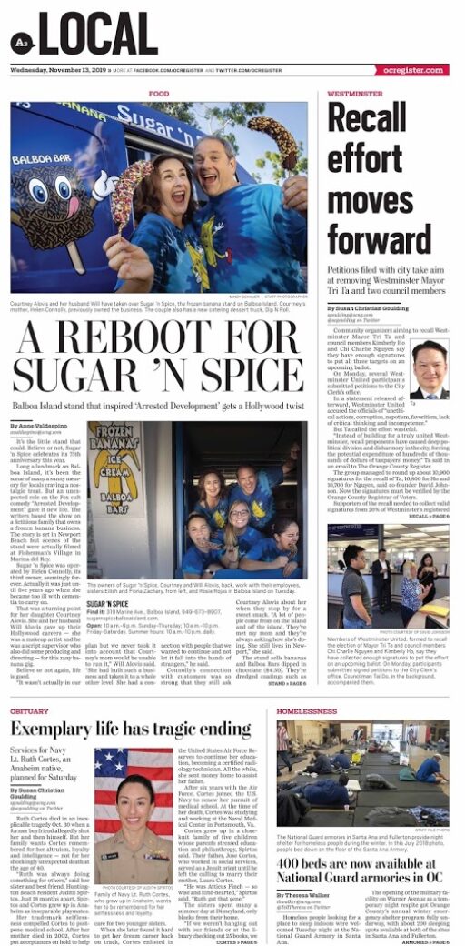 The OC Register Features Sugar ‘n Spice